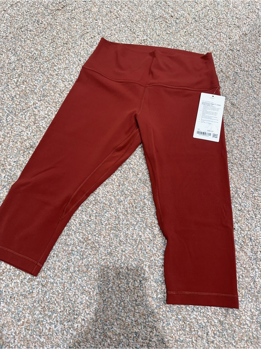 lululemon athletica Girls Cropped Leggings in Brick Red